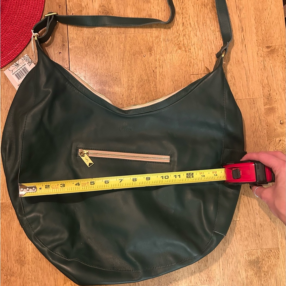 Sseko Green Leather Hobo Bag NWT - Picture 7 of 7